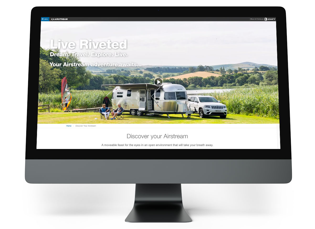 Airstream Site on Desktop